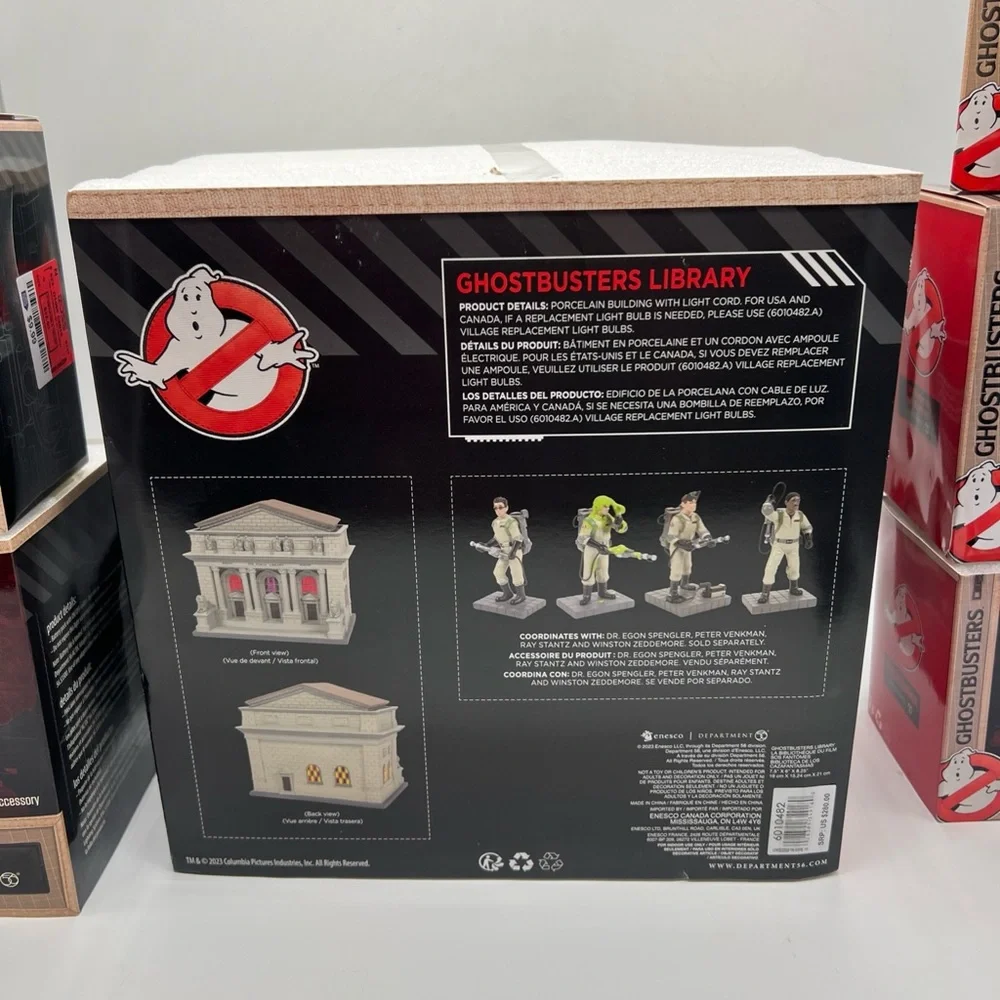 Ghostbusters Department 56 Library,Slimer ,Dr Egon Dana,Winston, Containment Lot